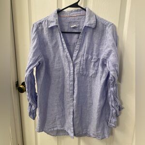 Sigrid Olsen Women’s Light Blue Button Down Shirt